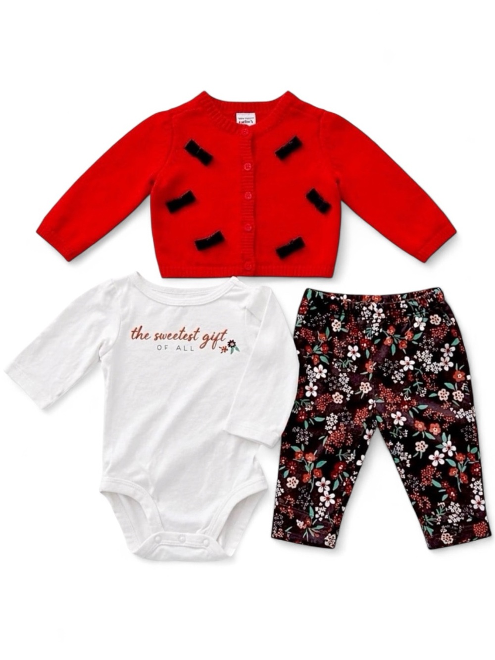 Carter’s Baby Girl 3-pc Outfit 3M GUC